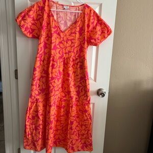 JCrew Factory Midi Tiered Dress, Size 12